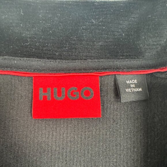 Hugo Boss Black Velour Polo Shirt - Picture 2 of 7